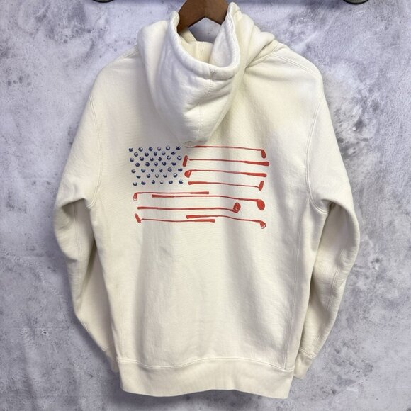 Barstool Golf Hoodie Sweatshirt Mens Medium Cream Independent Trading Co Brand - Picture 2 of 11
